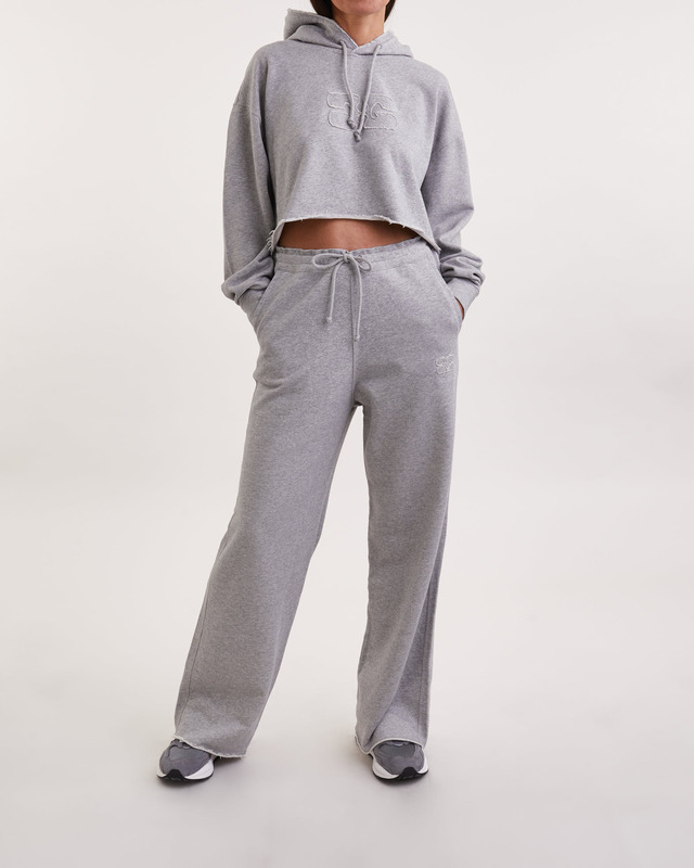 Ganni Hoodie Isoli Cropped Paloma melange S-M