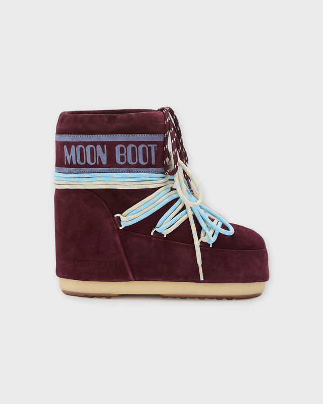 Moon Boot Boots Icon Low Suede Laces Burgundy  39-41