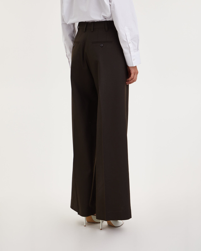 Filippa K Byxor Darcey Wool Mörkbrun 42