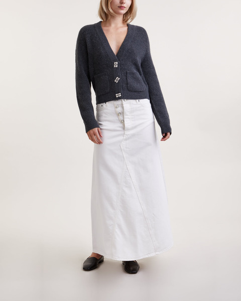 Kofta Soft Wool Solid Grå/svart 2
