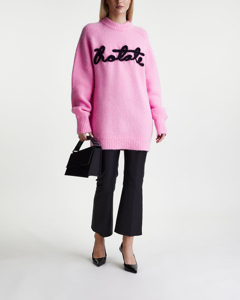 Sweater Oversize Logo Jumper Pink 2