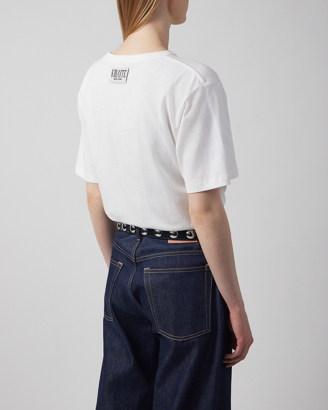 KHAITE T-shirt Mae Short Sleeve White L