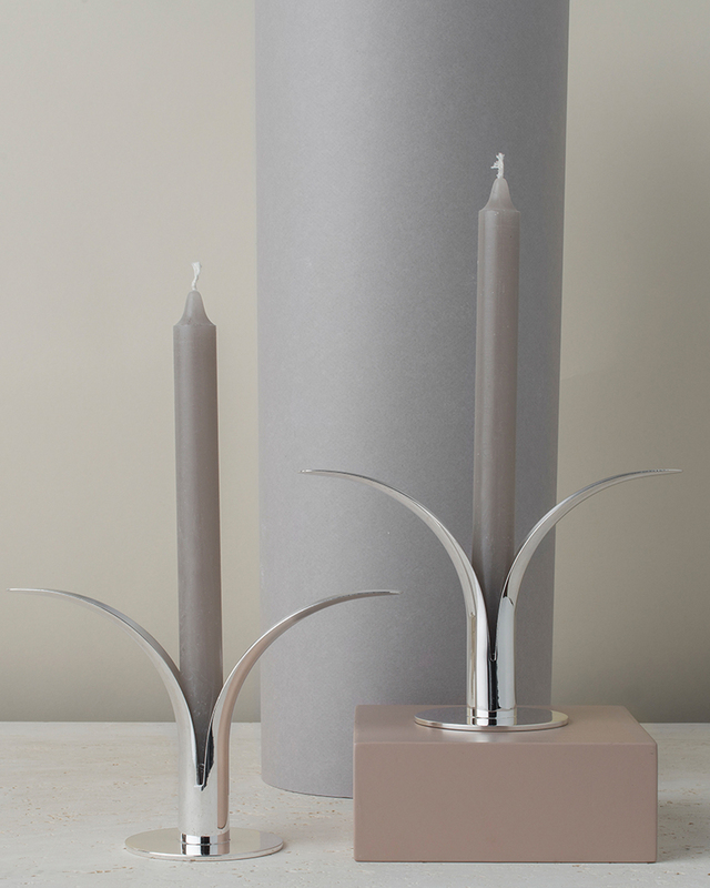 Skultuna Candlestick  Lily Silver ONESIZE
