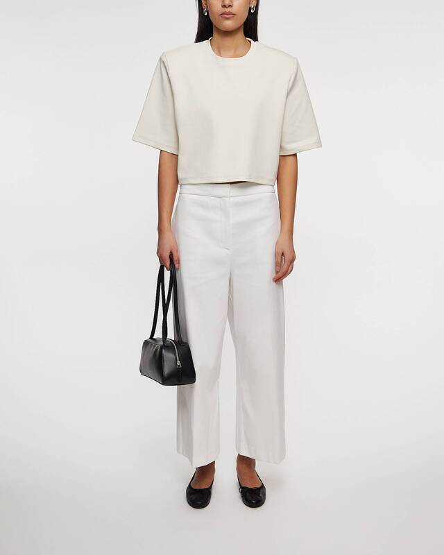 JOSEPH Byxor Temple Light Gabardine Stretch Ivory 36