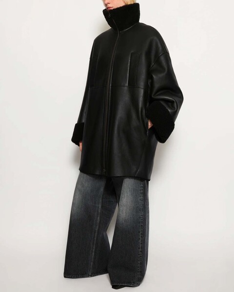Kappa Overzised Shearling Svart 2