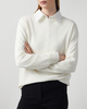 Jil Sander Sweater Midweight Wool Crew-Neck Natural 38