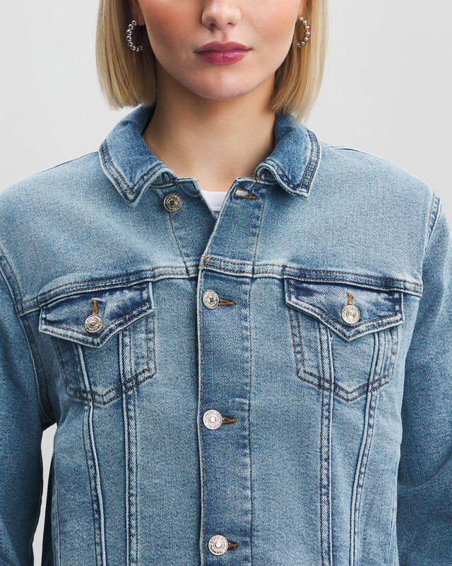 7 For All Mankind Jacket Classic Trucker Luxe Vintage Mid blue  S