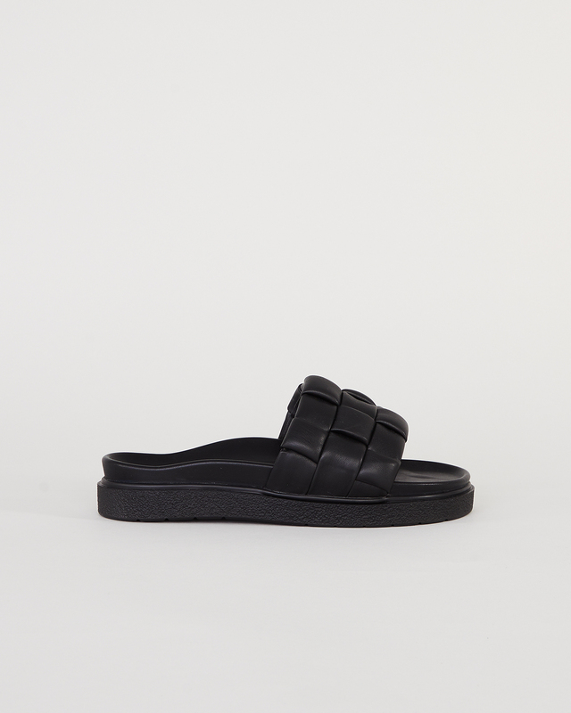 Inuikii Sandal Braided leather slipper Svart EUR 36