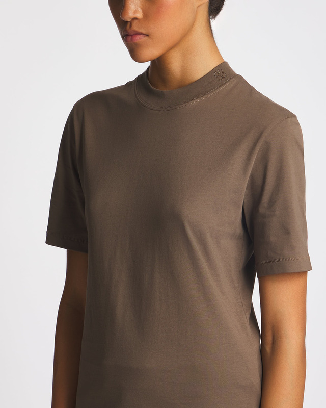 Filippa K T-Shirt Mock Neck Tee Beige S
