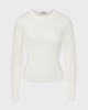 Éterne LONG SLEEVE FITTED TOP Creme S