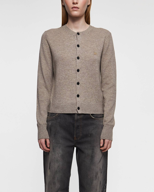 Acne Studios Cardigan Fitted Yak Wool Grey melange L