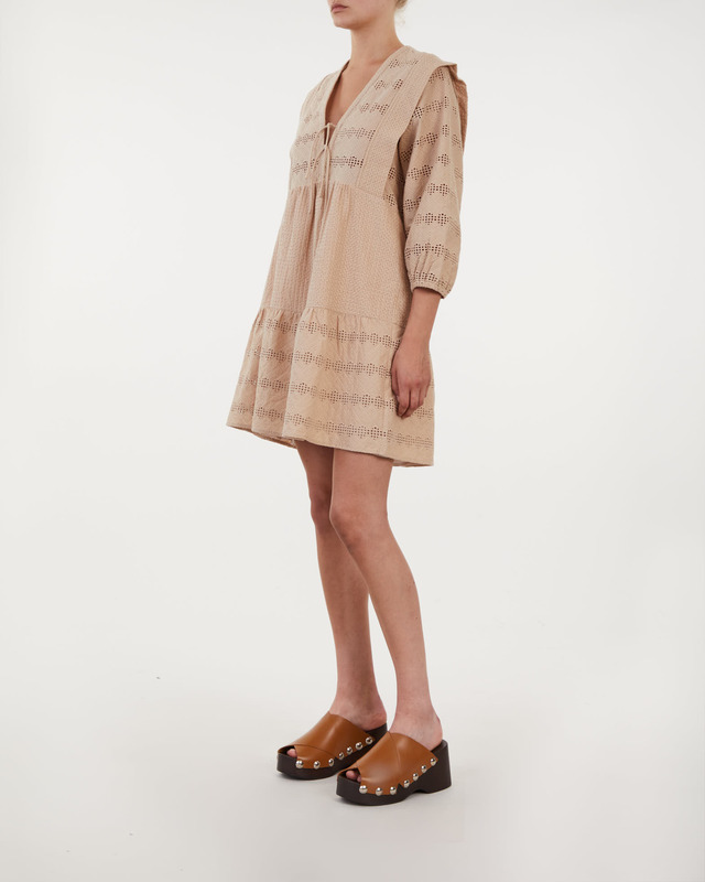 Dante6 Klänning Misa broderie dress Oyster 3 (M)