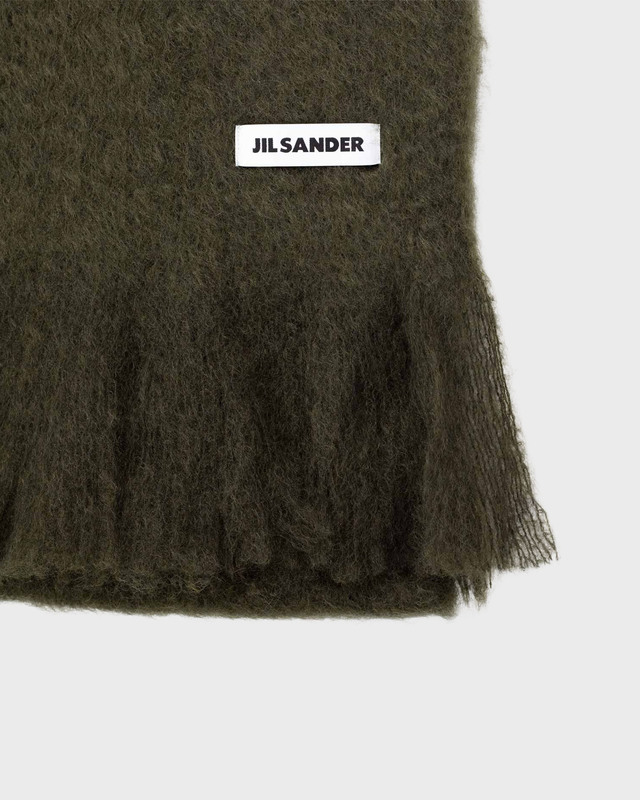 Jil Sander Skjerf Plain Dark Green ONESIZE