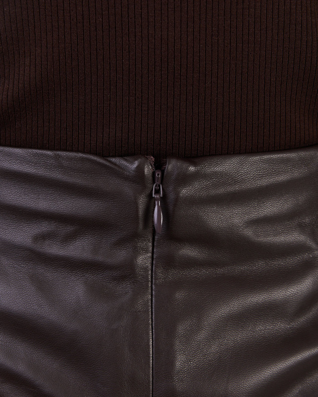 Vince Skirt Leather Straight Skirt Hickory US 6 (EUR 38)