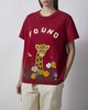 Found T-shirt Wildlife Chenille Embroidered Burgundy XS