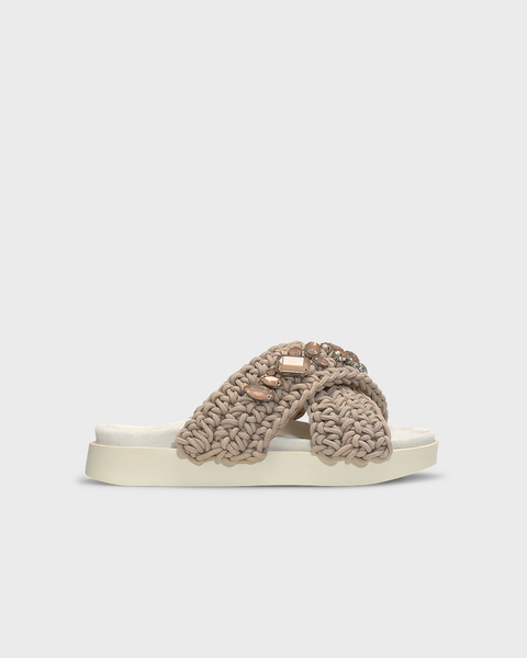 Sandals Woven Stones  Taupe 1