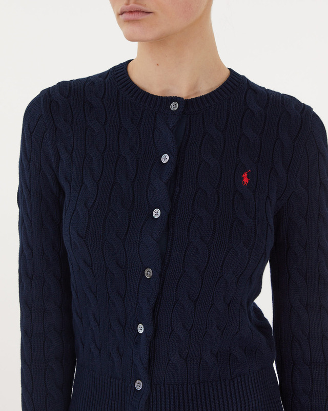 POLO Ralph Lauren Cardigan Cable Long Sleeve Navy L
