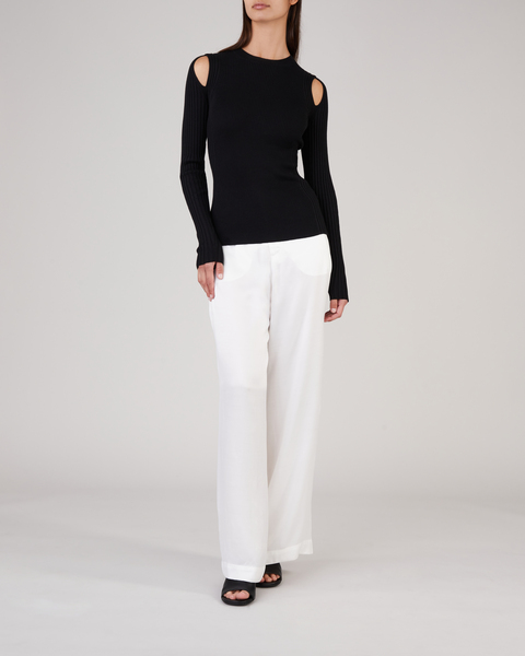Tröja Cardigan With Neckline Cut Outs Svart 2