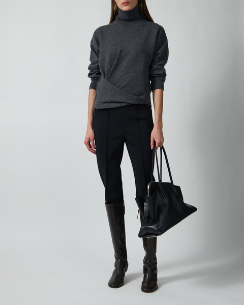 Genser Sculptural Turtleneck Grey Melange 2