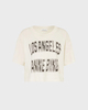 Anine Bing T-skjorte Johnny Cropped Ecru XS