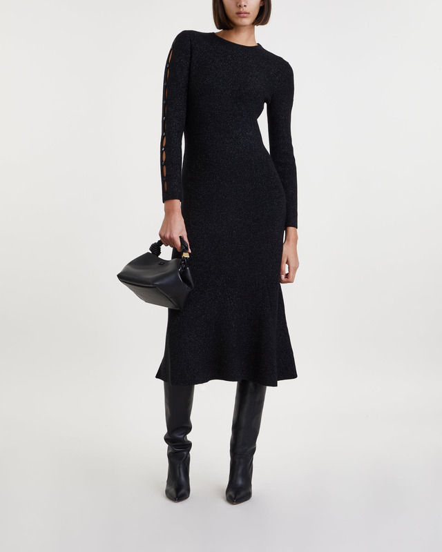 Malina Klänning Fellie Knitted Maxi Svart XS