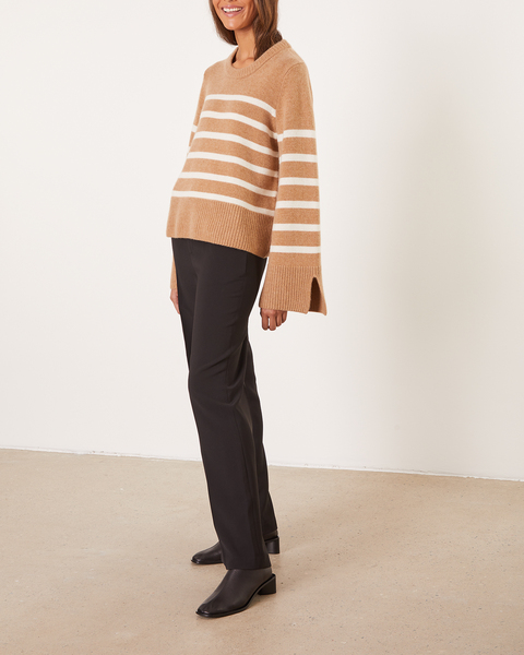 Knitted Striped Wool Sweater  1