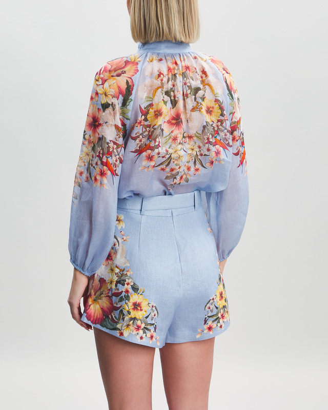 Zimmermann Shorts Lexi Tuck  Blå 1 (S-M)