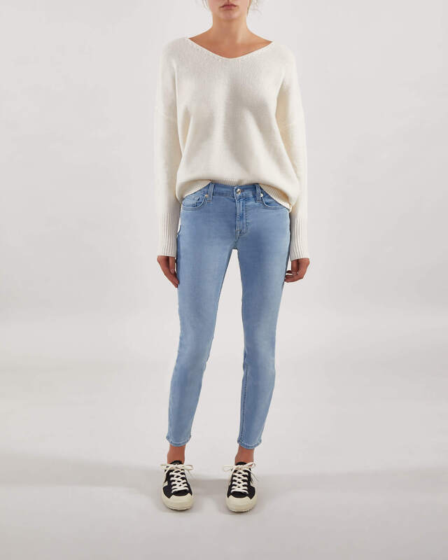 7 For All Mankind Jeans The Ankle Skinny Bair Eco Light blue 28
