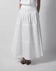Max Mara Studio Nederdel Long Cotton Poplin White IT 44 (EUR M-L)