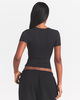 Skims T-shirt Cotton Jersey Soot XXS