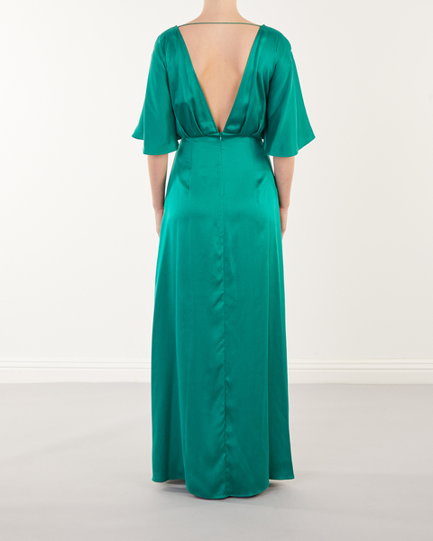 Cilla Organic Silk Dress  Green 2