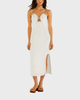 FARM Rio Dress Sleeveless Midi Shell Offwhite XS