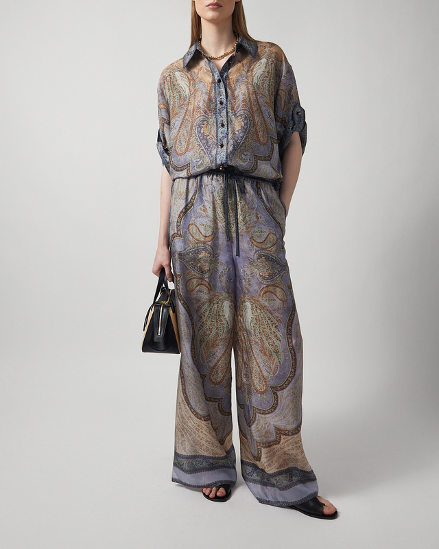 Zimmermann Shirt Wanderlust Short Sleeve Blue 2 (M-L)