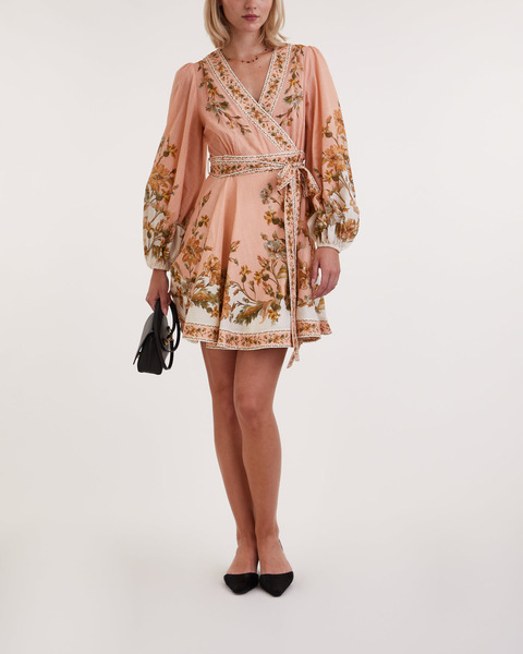 Dress Chintz Wrap Mini Rosa 2