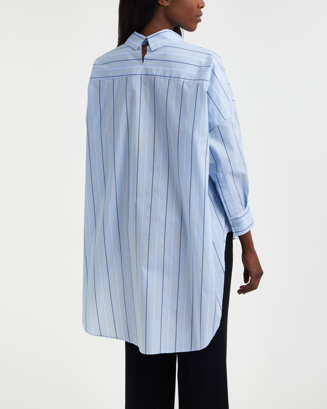Marni Shirt Striped Bio Cotton Aqua IT 44 (EUR 38)