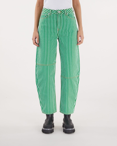 Randiga Jeans  Grön 1