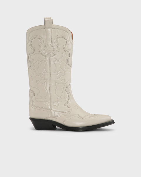 Boots Mid Shaft Embroidered Western Egret 1