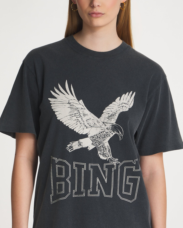 ANINE BING T-shirt Lili Retro Eagle Washed black L