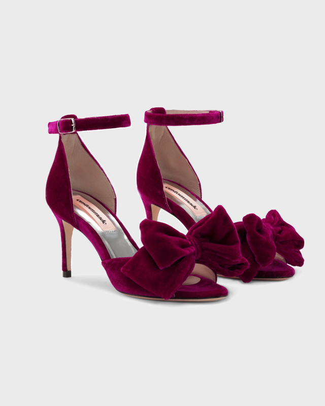 Custommade Klackskor Marita Velvet Vinröd/lila  EUR 38