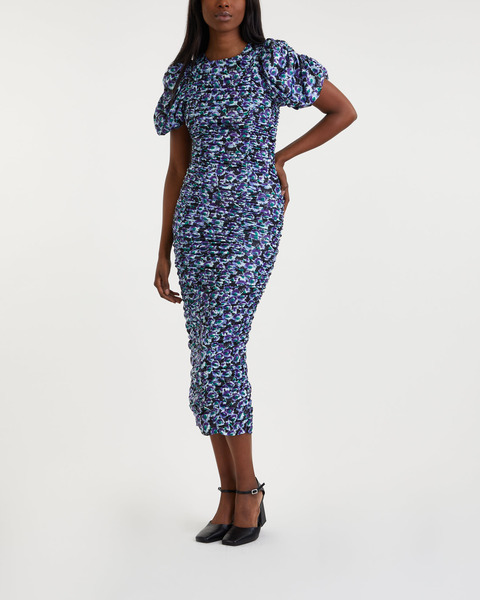 Klänning Coated Jersey Puffy Blå/lila 2