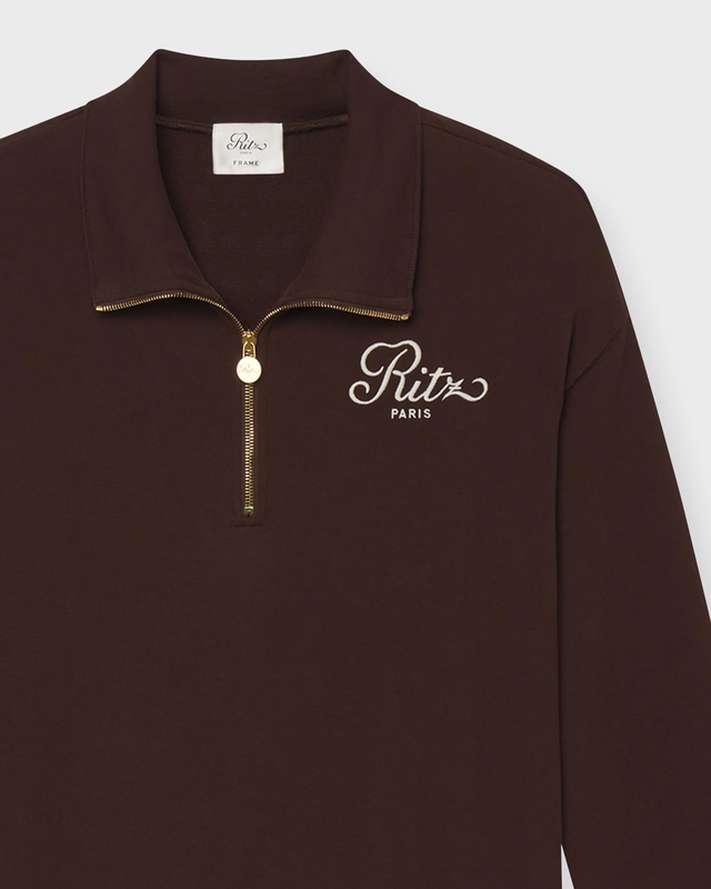 Ritz Paris x Frame Tröja Ritz Half Zip Polo Chocolate XL