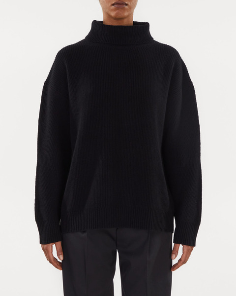 Wool Cashmere Roller Neck Svart 1