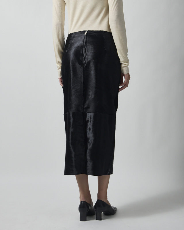 Dagmar Skjørt Pony Leather Black 36