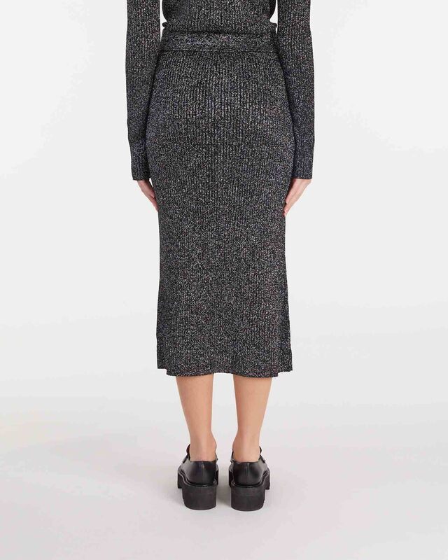 Proenza Schouler White Label Skirt Lurex Skirt Silver/svart M