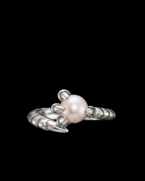 Ring Claw Pearl Silver 1