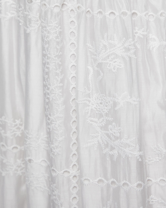 Malina Klänning Adri Embroidered Maxi  Vit 42