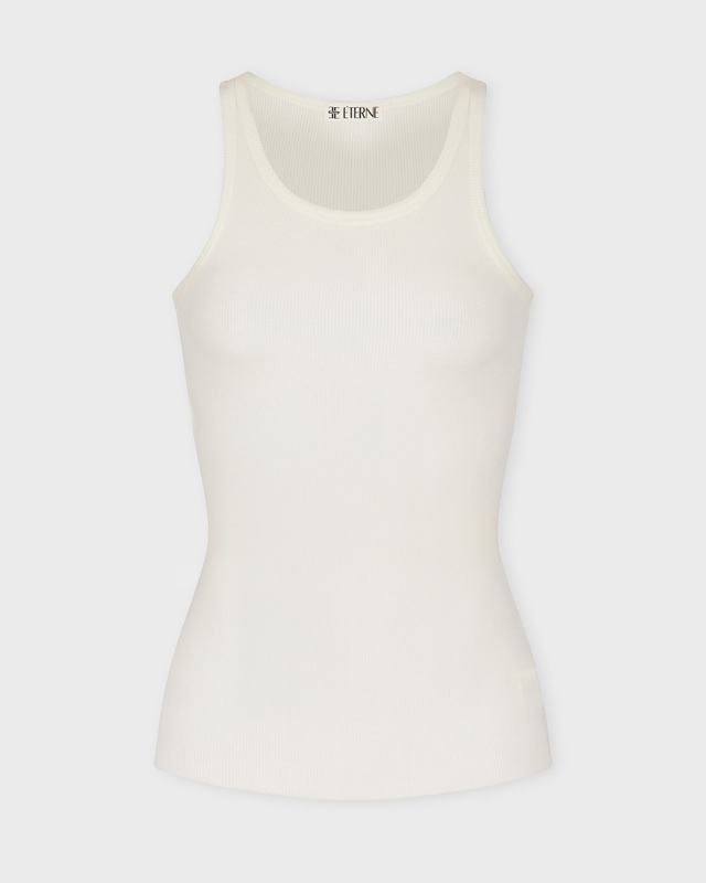Éterne Top High Neck Fitted Tank  Creme M