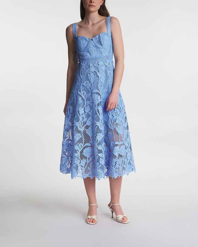 Self-Portrait Dress Lace Midi  Blue UK 12 (EUR 40)