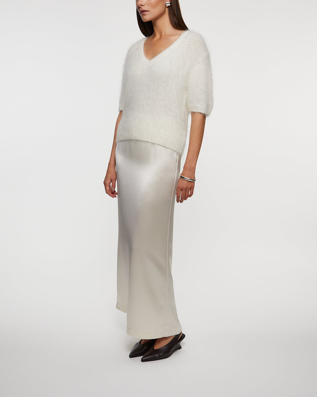 Wakakuu Icons Satin Skirt Modena Long  Creme XL