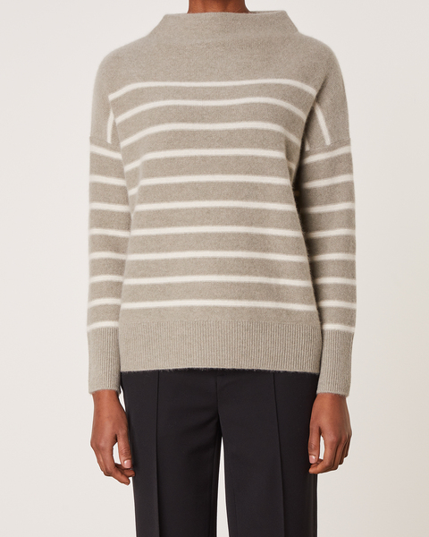 Cashmeretröja Breton Stripe Sage 2